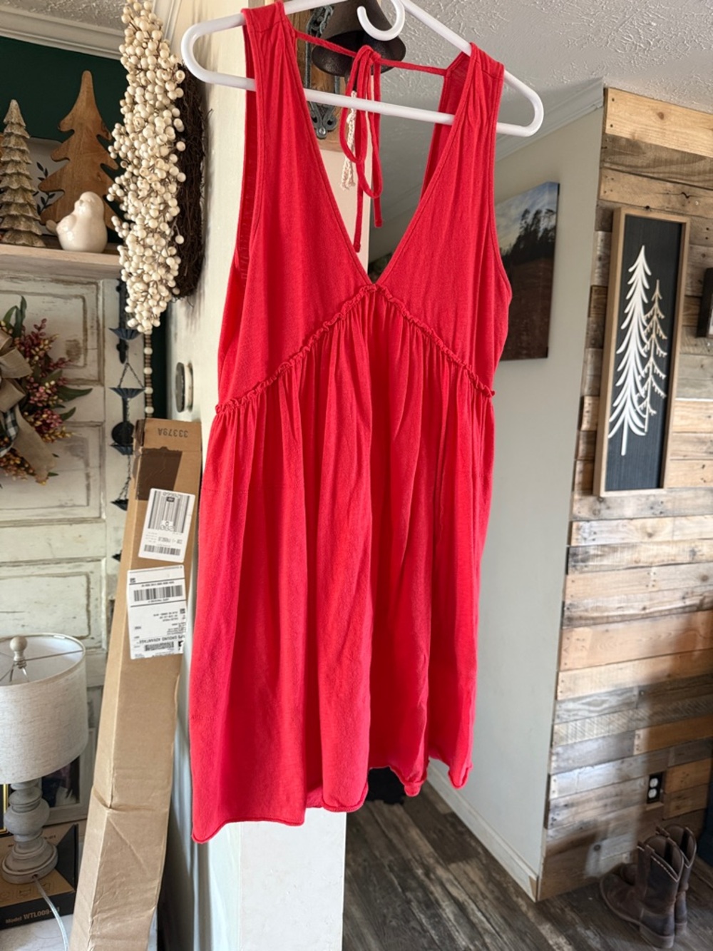 American Eagle Outfitters Red Sleeveless Mini Dress